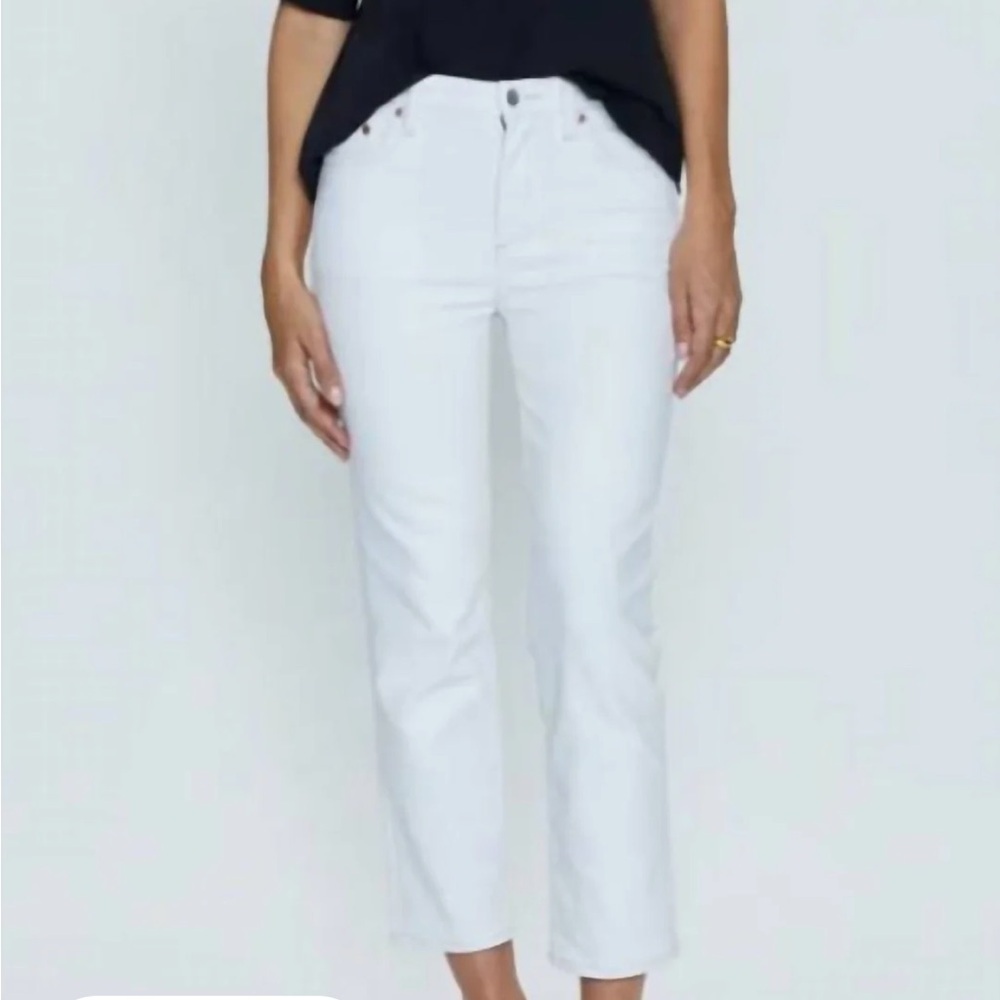 Pistola Monroe Crop Cigarette Le Blanc White Jeans 26